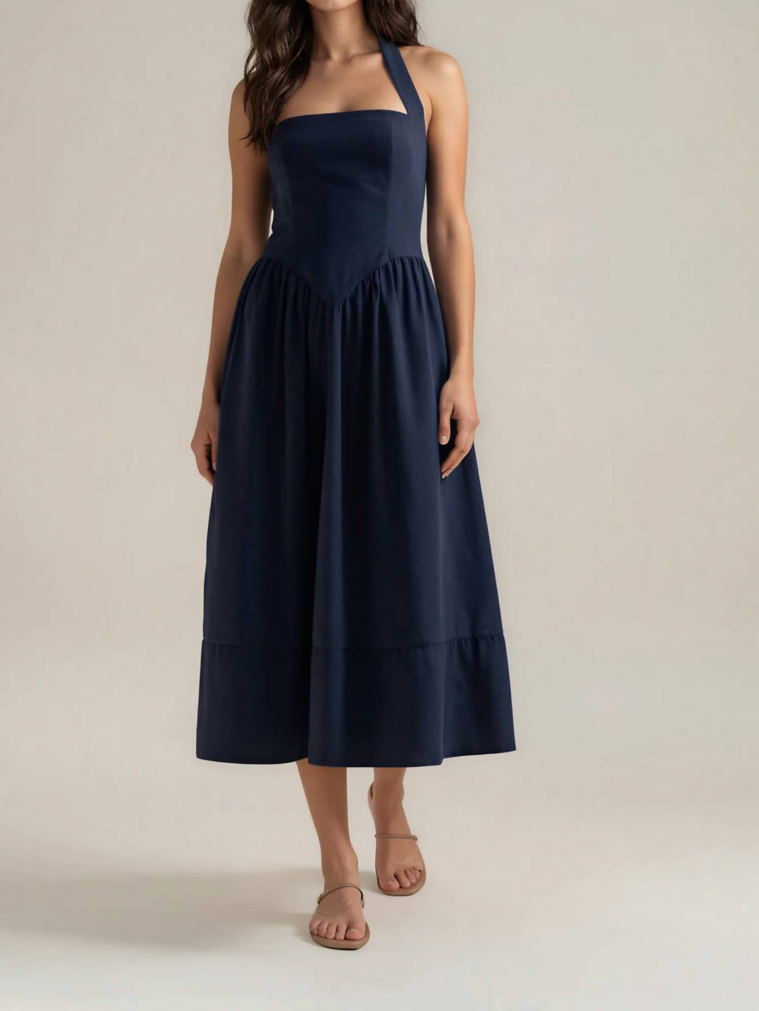 Moon River - Moira Halter Midi Dress