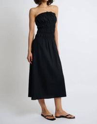 onia Smocked Maxi Dress in black - women's dress