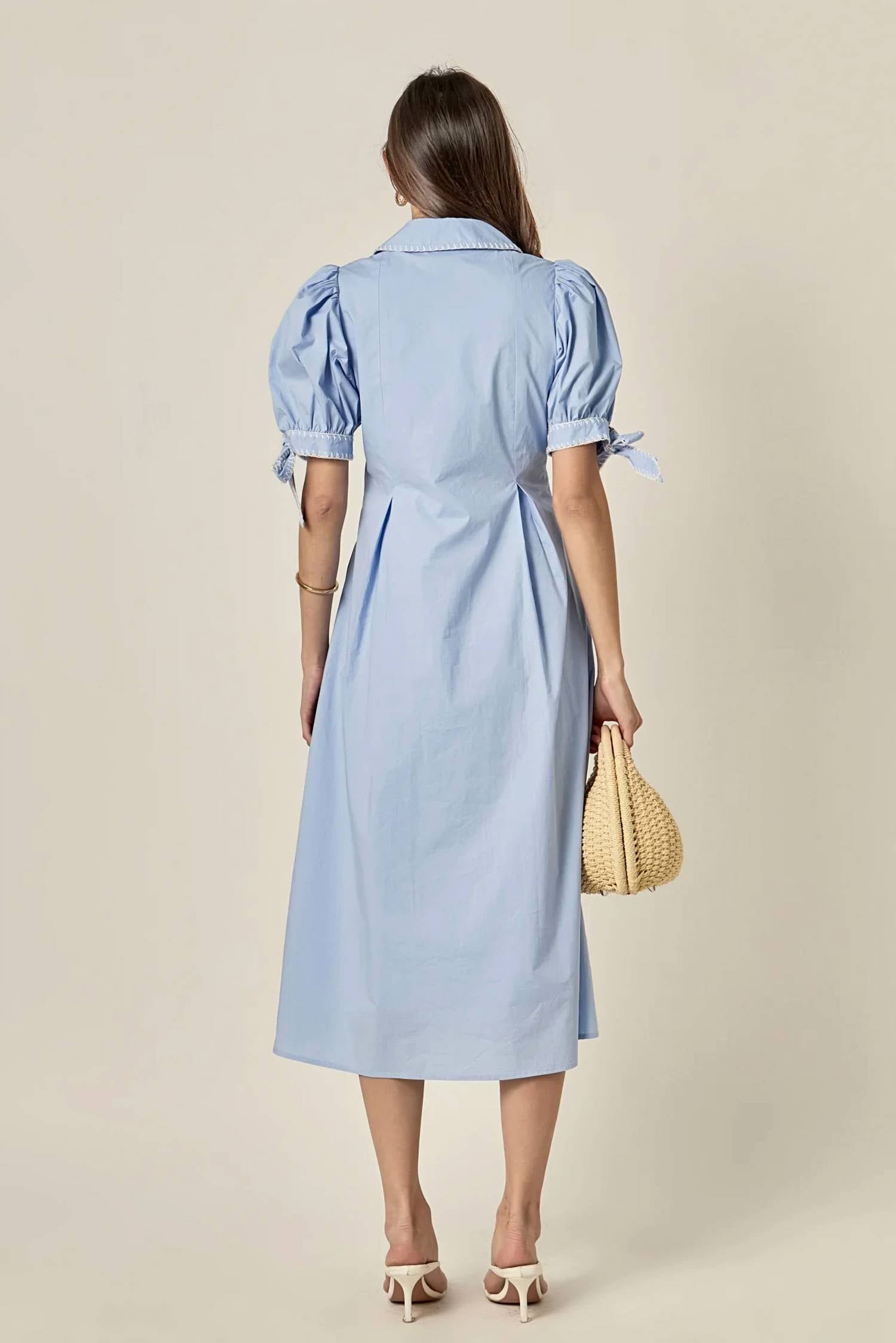 English Factory - Stitch Detailed Midi Dress