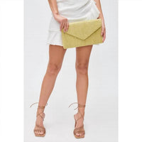Urban Expressions - Trista Straw Clutch Woven Chain Crossbody