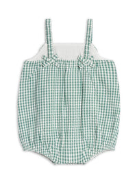 Colored Organics - Kids Rosalie Seersucker Ruffle Bubble Romper
