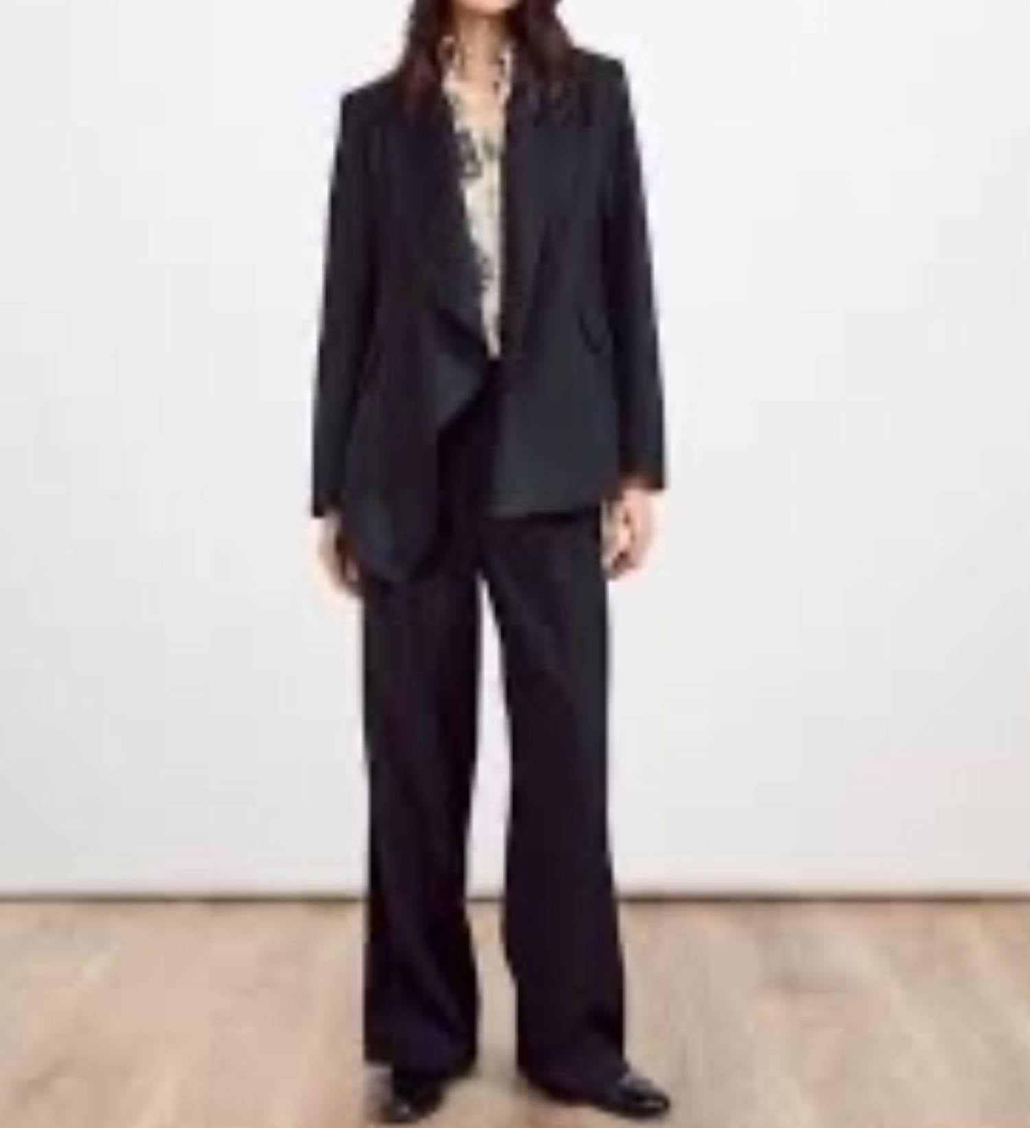 WE-AR4 Uptown Drape Blazer in black - women's jacket