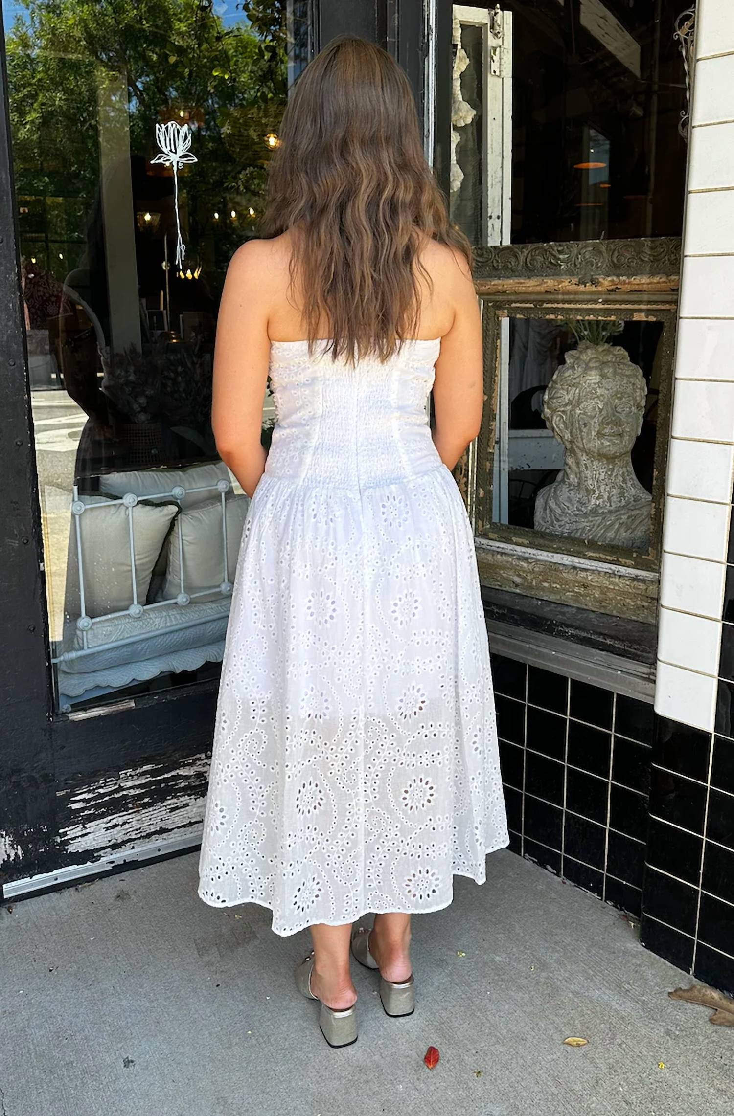 Crescent - Eyelet Midi Dress