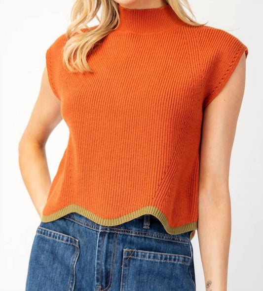 Ee:Some - Scallop Mock Sweater