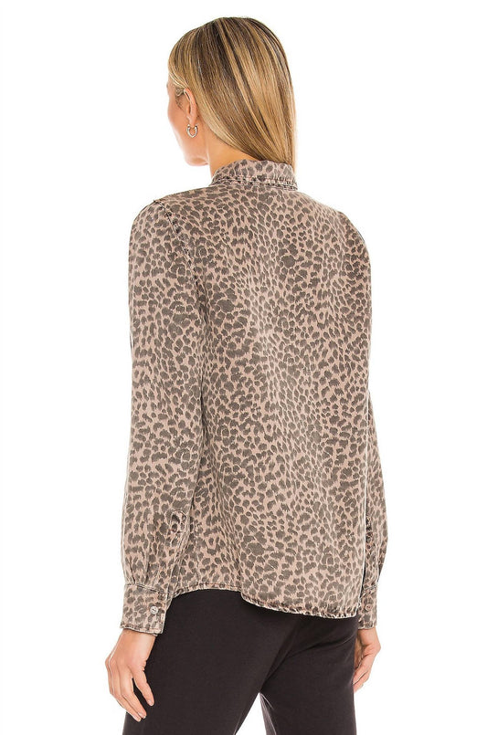 Monrow - Leopard Long Sleeve Shirt