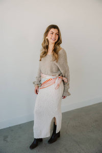 Scandal Italy - Teddy Knitted Maxi Skirt