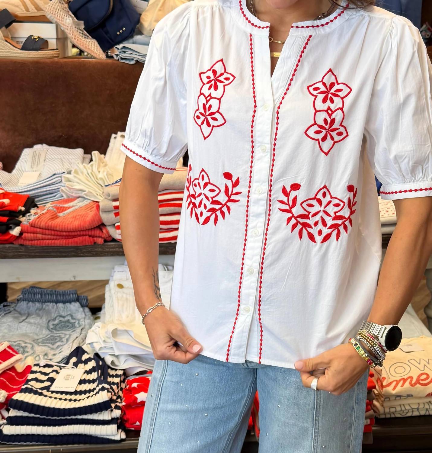 B.Young - Imalli Embroidered Blouse