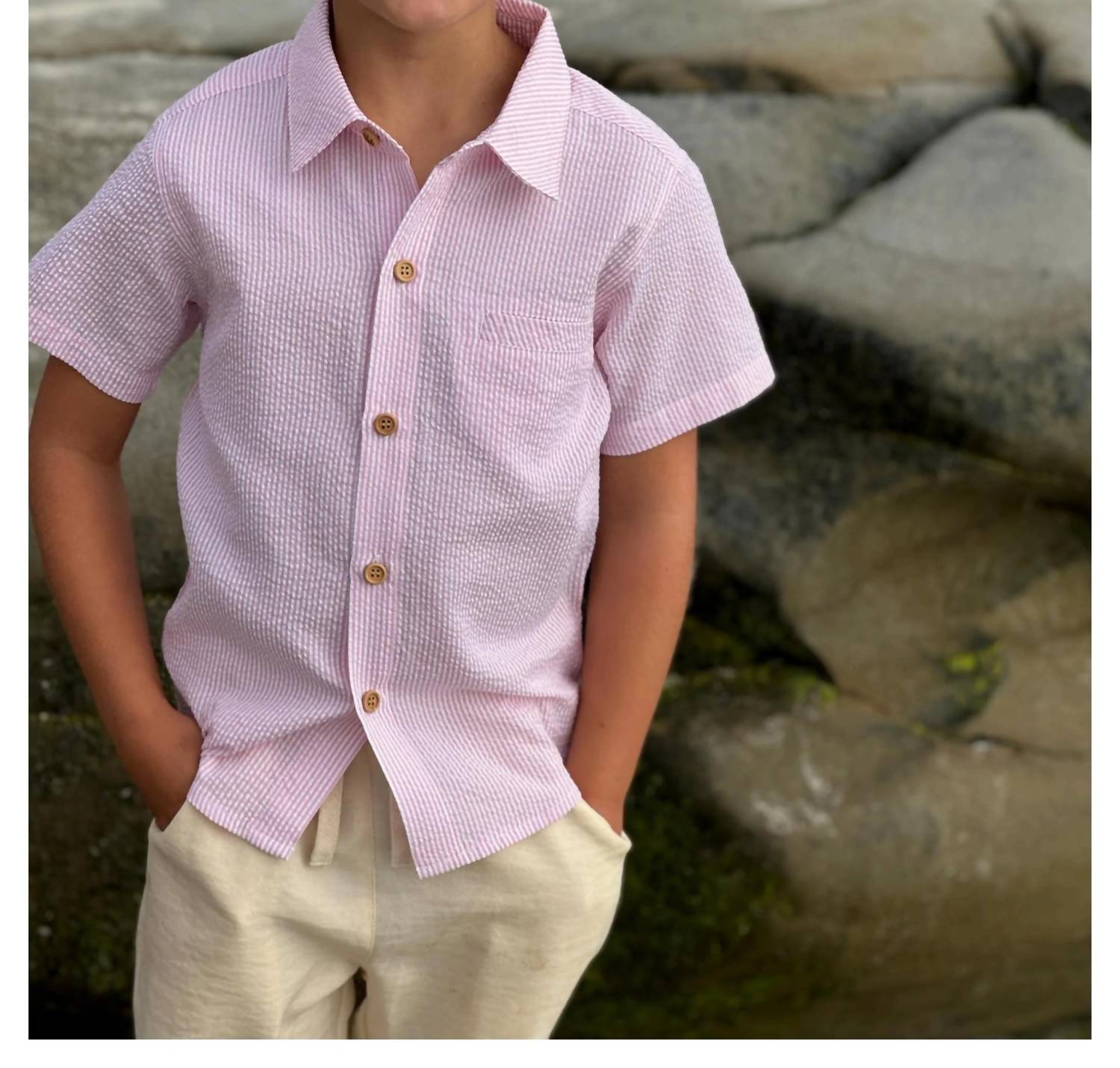 Me & Henry - Kid's Seersucker Woven Shirt