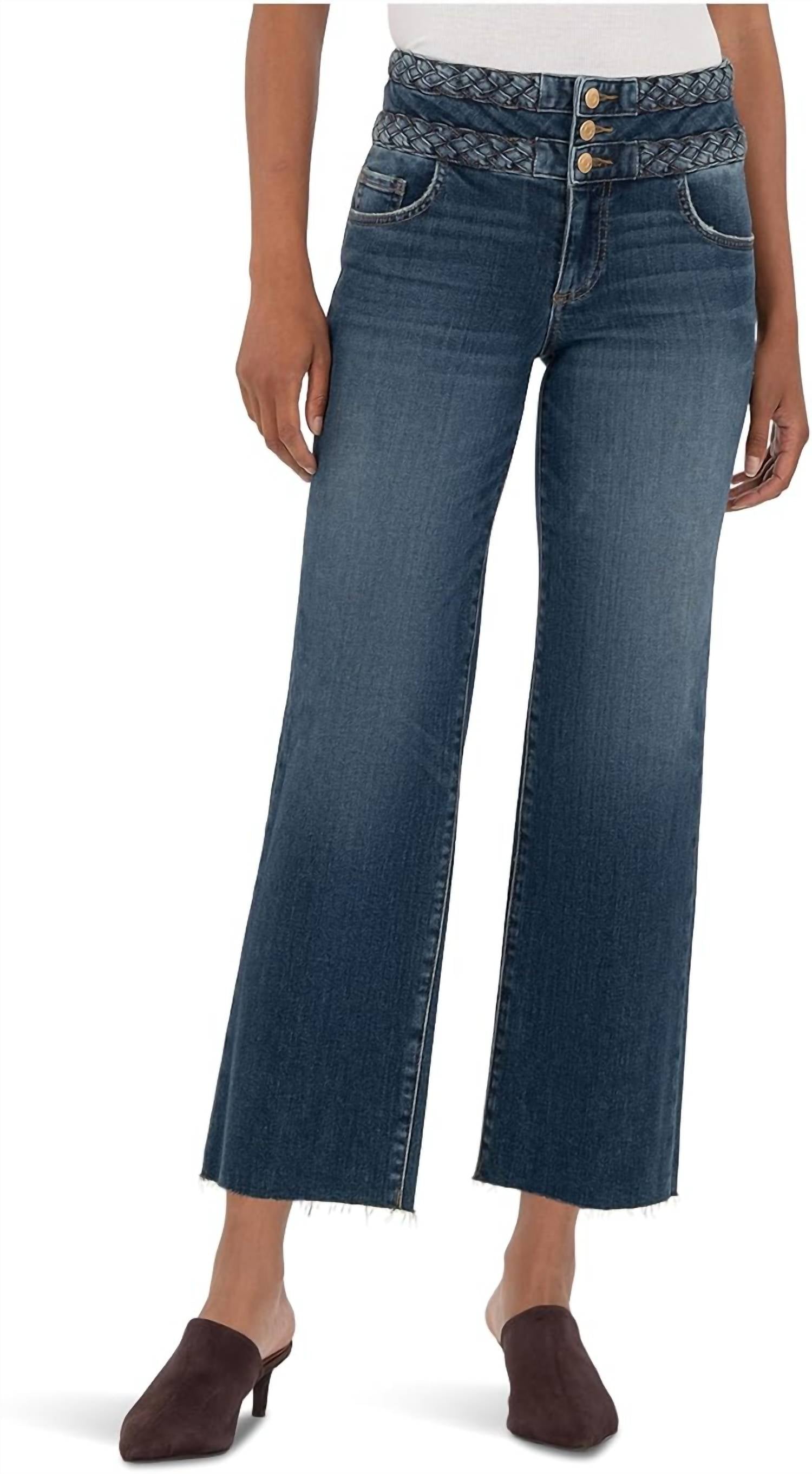 Kut From The Kloth - Charlotte High Rise Wide Waistband With Braid Jean