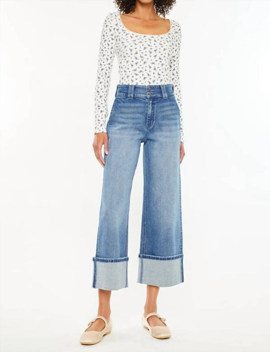 Kancan - 90's Cropped Wide Jeans