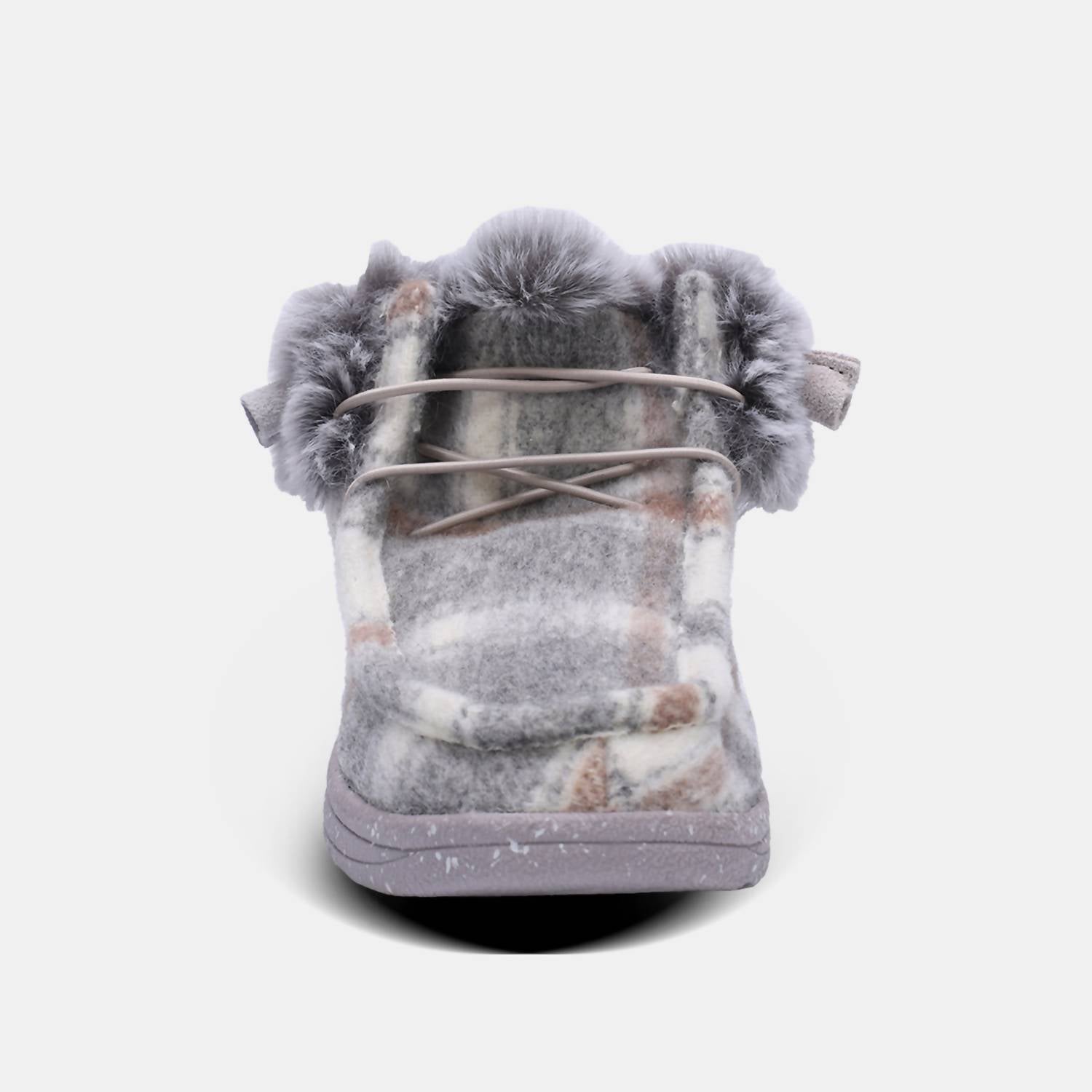 Lamo Women's Cassidy Winter Shoe in grey plaid - women's shoe - alternate view