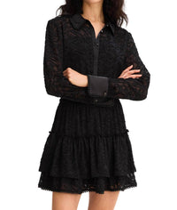 ALLISON NEW YORK Delilah Mini Skirt in black - women's skirt - alternate view