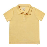 ME & HENRY Kid's Mawgan Terry Shorts in yellow - kids' shorts - detail view