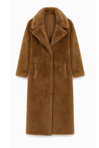 Katie J NYC Girls Paddie Coat in teddy bear brown - item - view 6