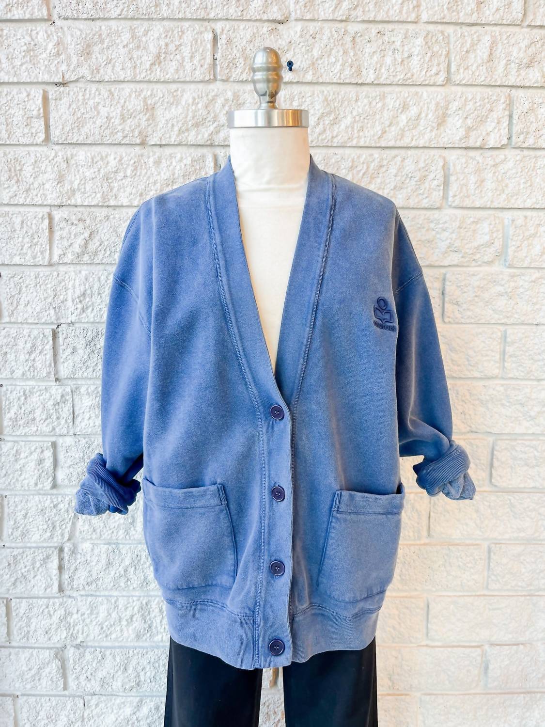 ISABEL MARANT Women's Stephy Long Sleeve Cardigan in indigo - women's cardigan