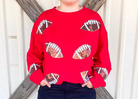 Bibi - Football Sequin Sweatshirt