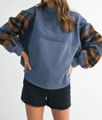Amie & Co - MALVA PLAID PULLOVER