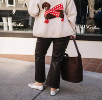 Flat White - Dachshund Cardigan Sweater