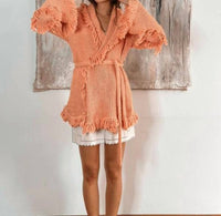 Maridruna - Tenderness Cotton Blend Hand Knit Cardigan
