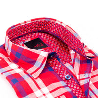 Eight X - Men's Plaid Linen Shirt