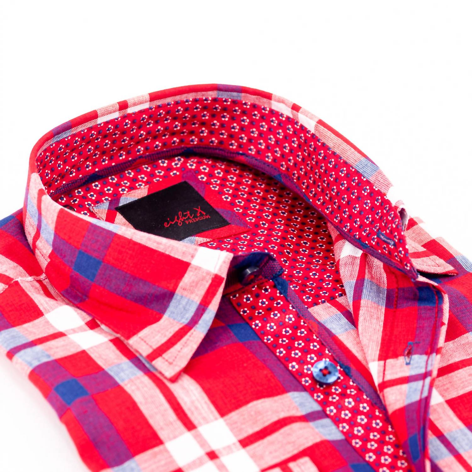 Eight X - Men's Plaid Linen Shirt