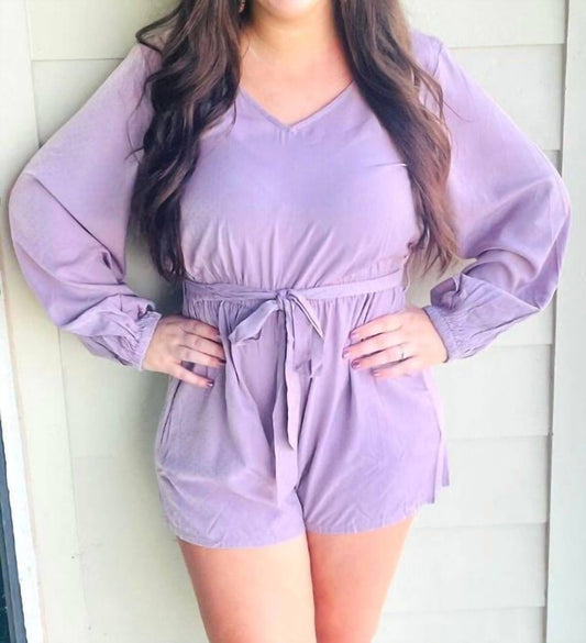 BALLOON SLEEVE ROMPER