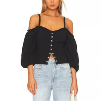 Nation Ltd - Ily Smocked Off The Shoulder Romantic Top