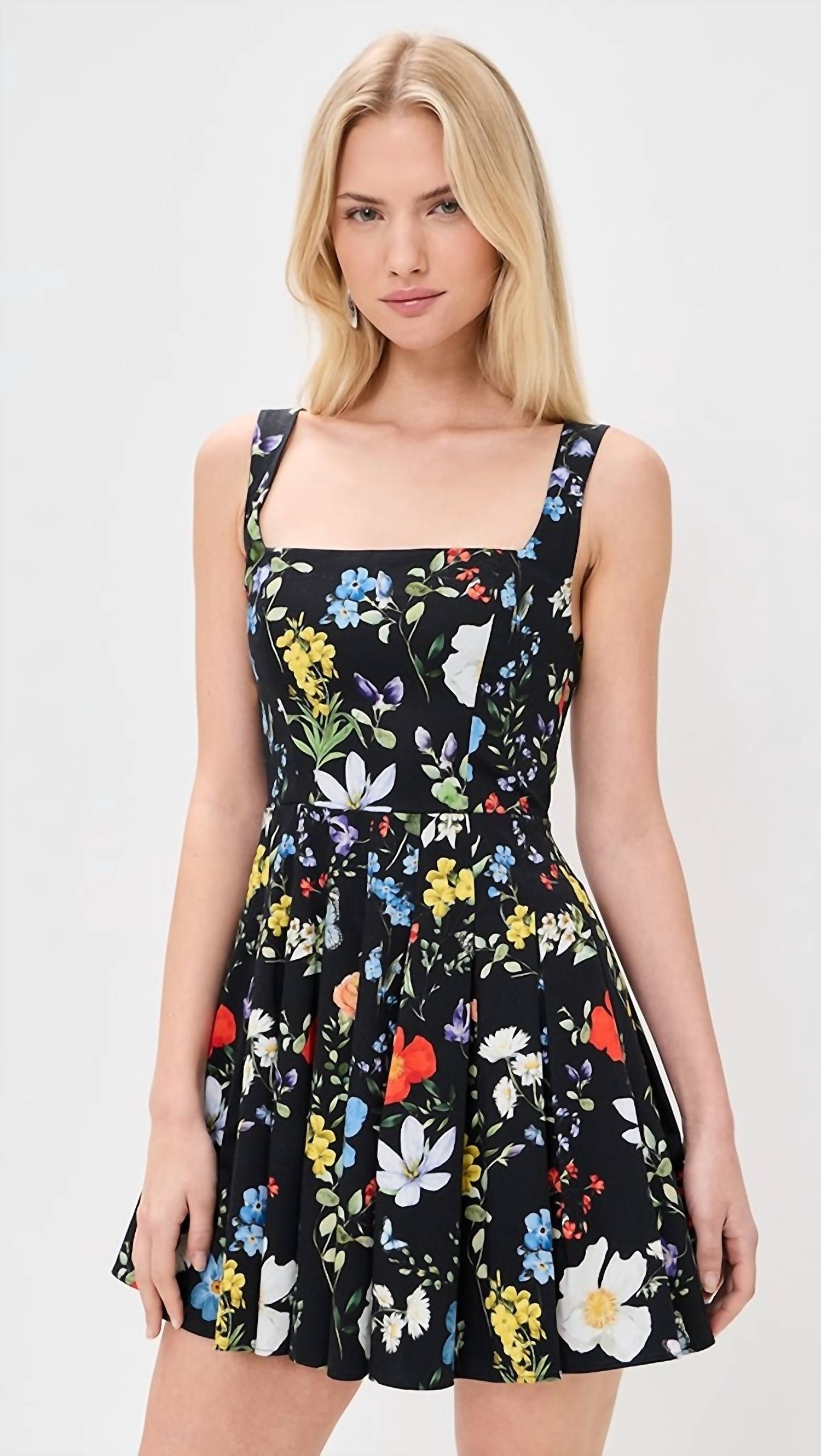 Alice + Olivia - Veda Pleated Mini Dress