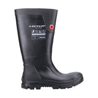 Dunlop Men's Steel Toe Rubber Safety Work Boots in charcoal - men's shoe - detail view