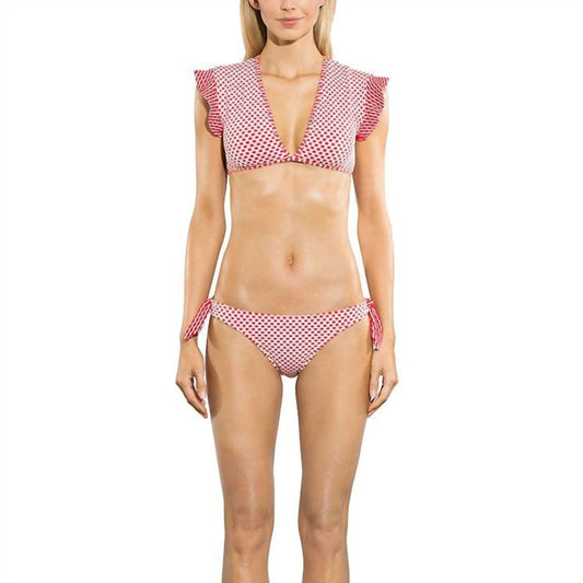 Shoshanna - Dot Jacquard Bow Bikini Bottom