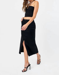 Hidden - Peyton High Rise Midi Denim Skirt