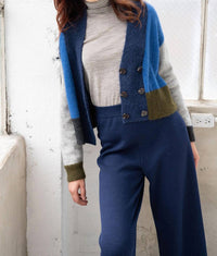 SSKEIN Wide Leg Trousers in navy - women's pants - view 4