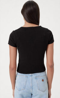 Goldie Tees - Ellie Pointelle Short Sleeve Cardigan