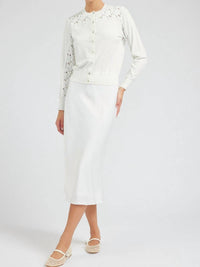 Current Air - Floral Combo Button Down Cardigan