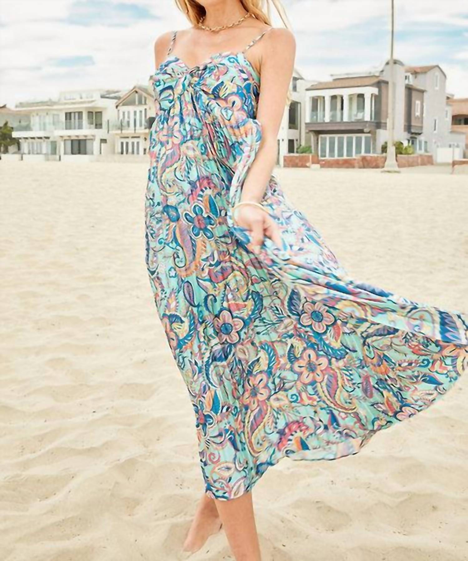 Joy Joy - Bustier Pleasted Midi Dress