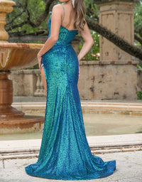 Ava Presley - Beaded Fitted Evening Gown