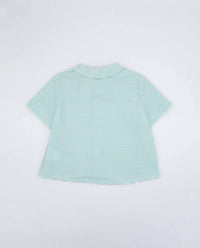 Fina Ejerique Boy's Striped Baby Shorts Set in green - item - alternate view