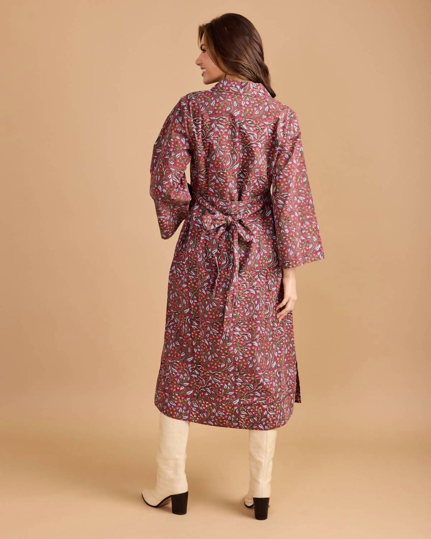 Double A Lee Midi Dress in climbing floral - women's dress - alternate view