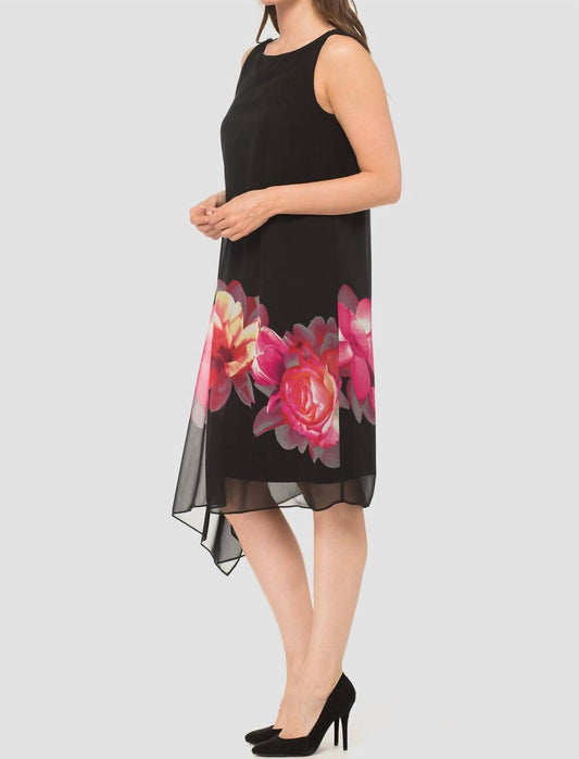 Joseph Ribkoff - Sleeveless Shift Midi Dress