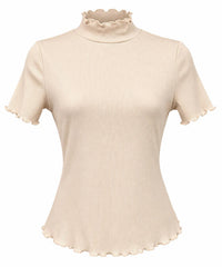 Fate + Fortune - Short Sleeve Mock Neck Top