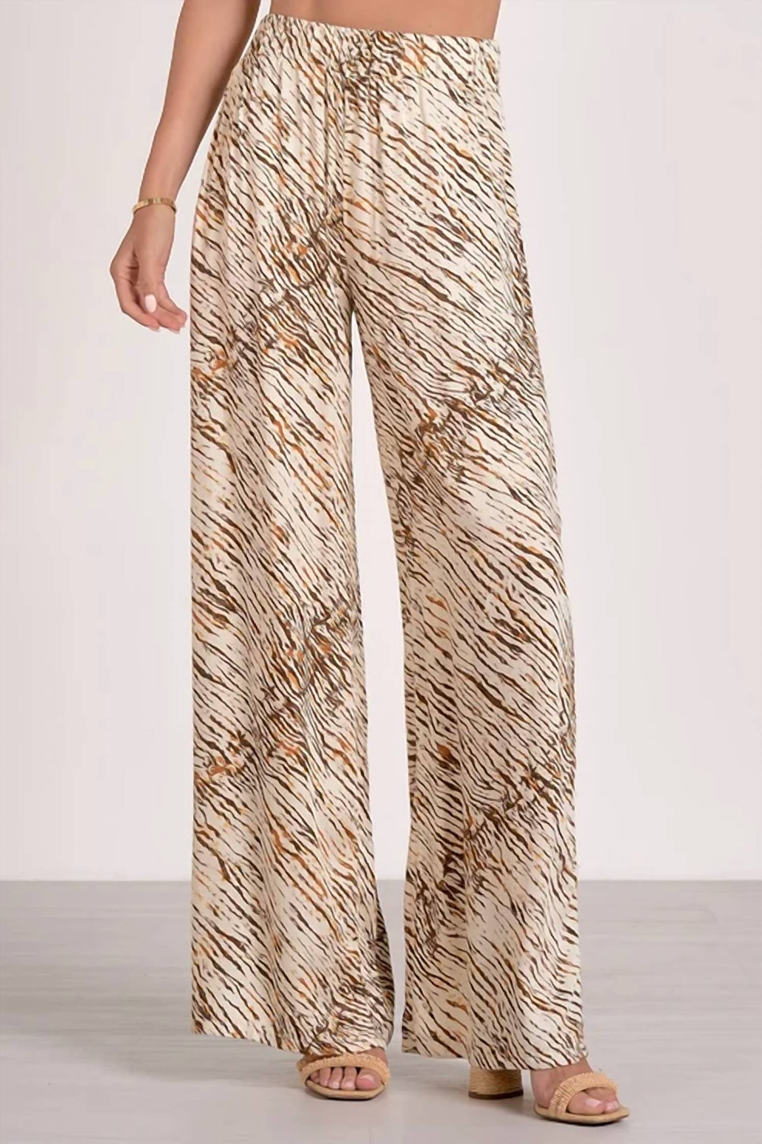 Elan - Elastic Waist Wide Leg Pants