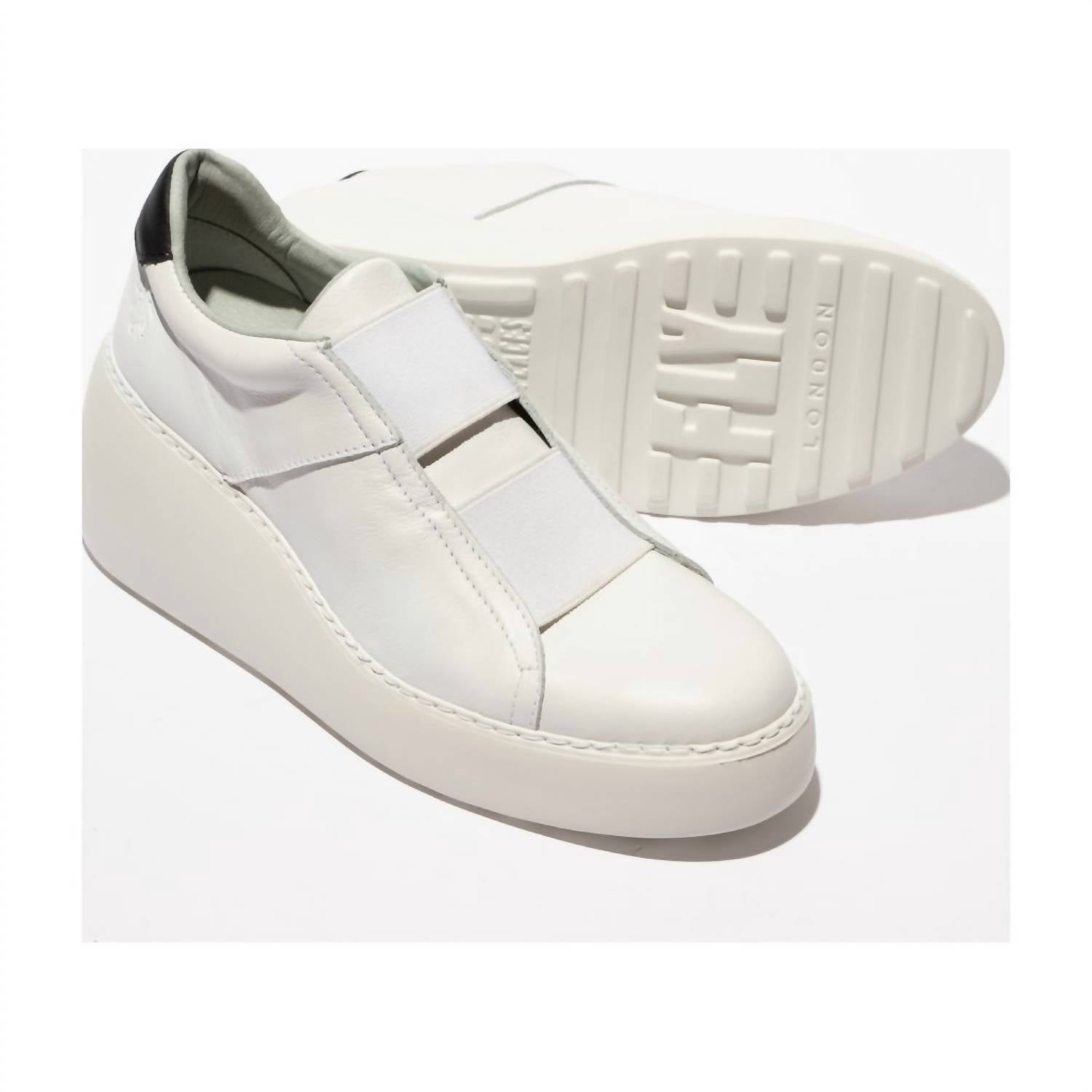 FLY LONDON Women's Dito Wedges Shoes in white - women's shoe - view 4