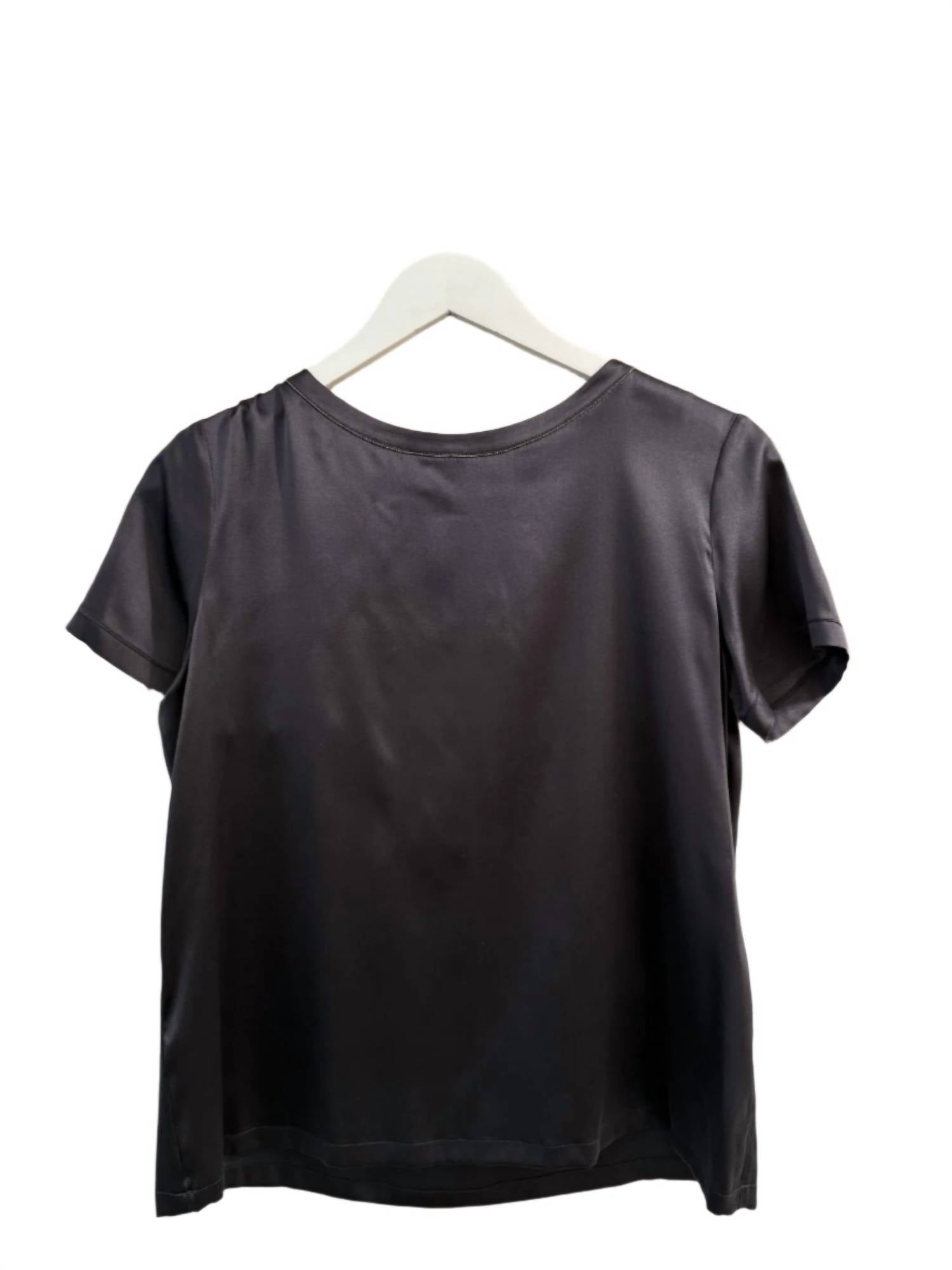 Purotatto Women's Short Sleeve Blouse in black 1 - women's t-shirt - detail view