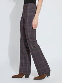 Lysse - Women's Patterned Pintuck Ponte Baby Boot Pants
