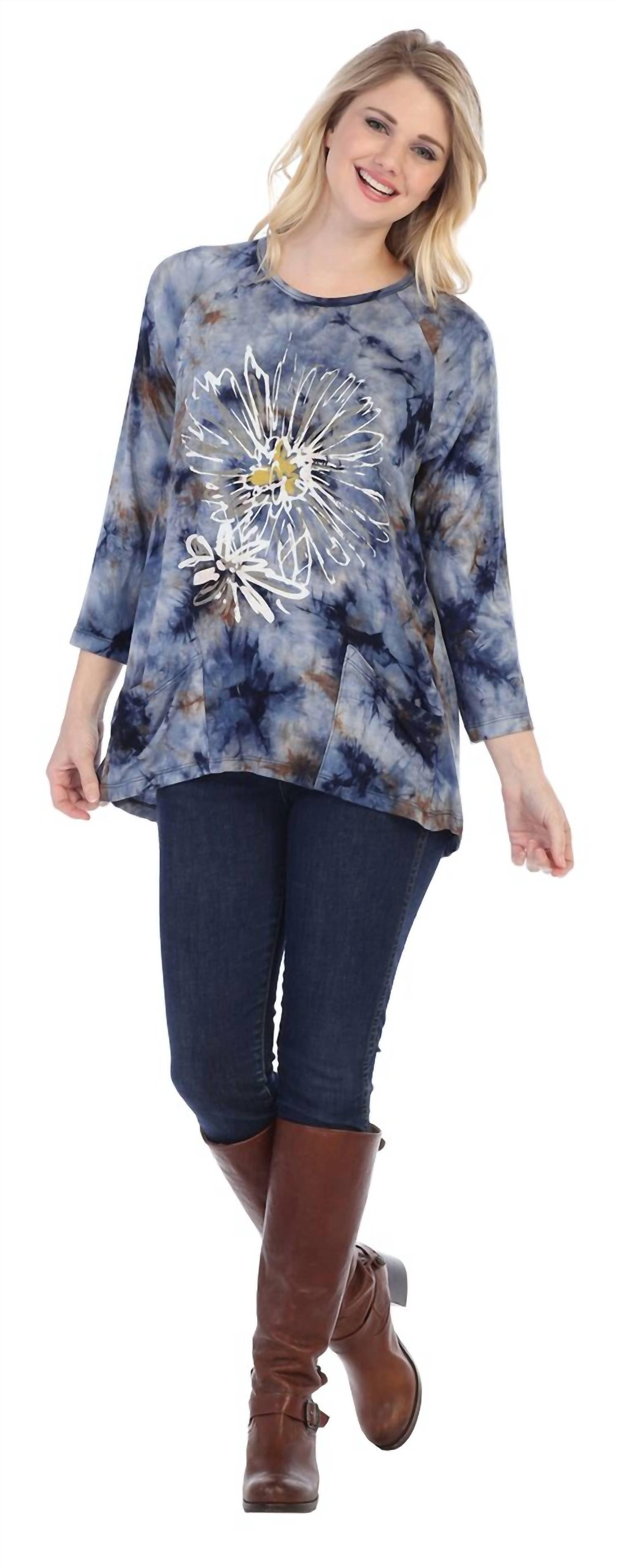 Jess & Jane - Tie Dye Patch Pocket Top