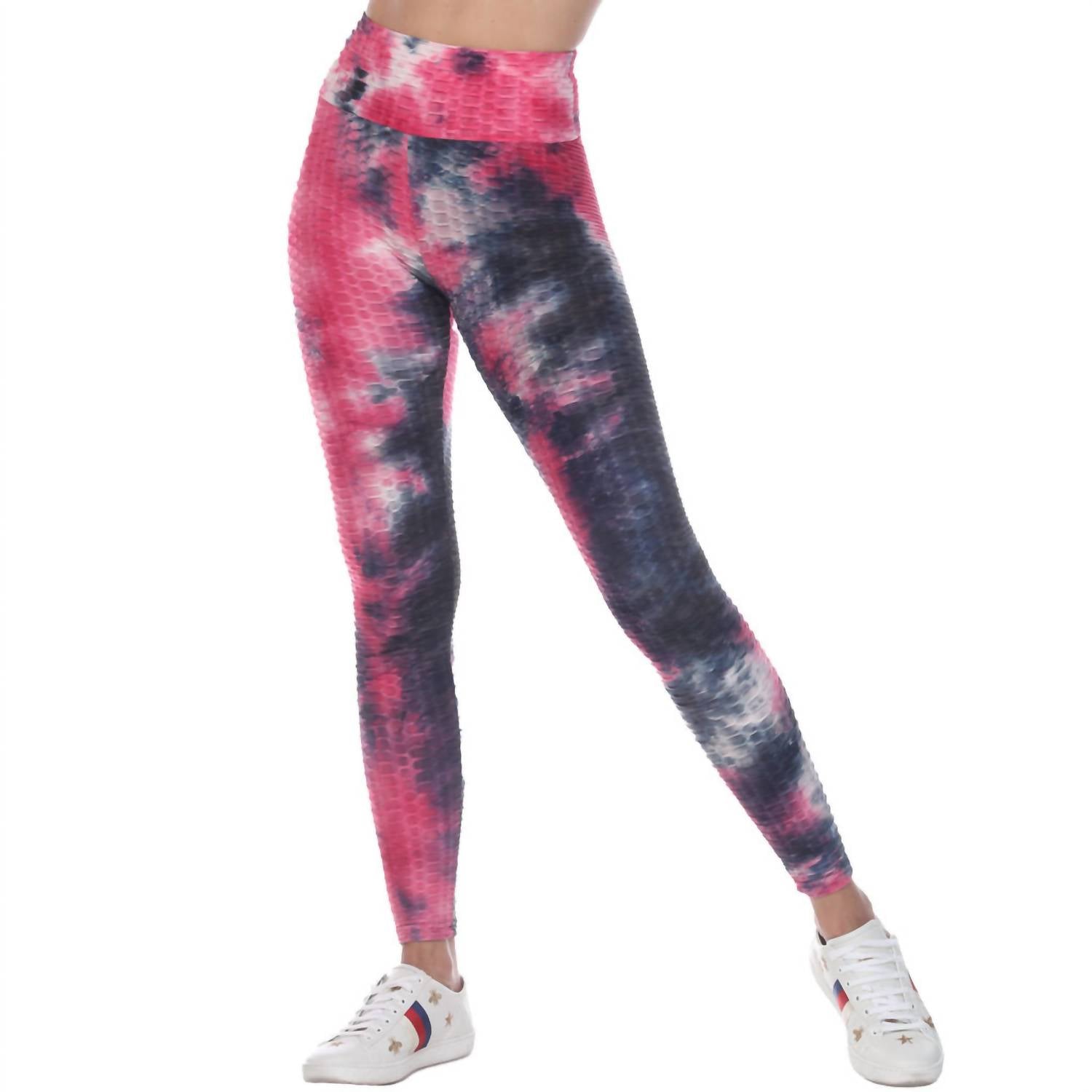 GOLDHAUS Tiktok Tiedye Legging in midnight - women's pants