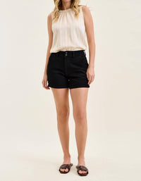 Judy Blue High Waist Trouser Denim Short in black - women's shorts