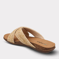 Mykos Women's Leyla Crossband Sandal in brown - women's sandal - view 5