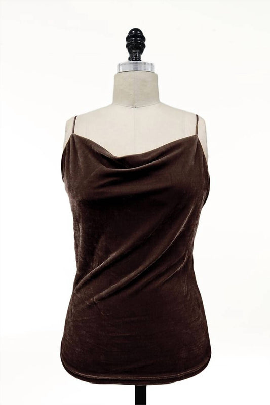 Paparazzi - Women's Velvet Cowl Neck Camisole