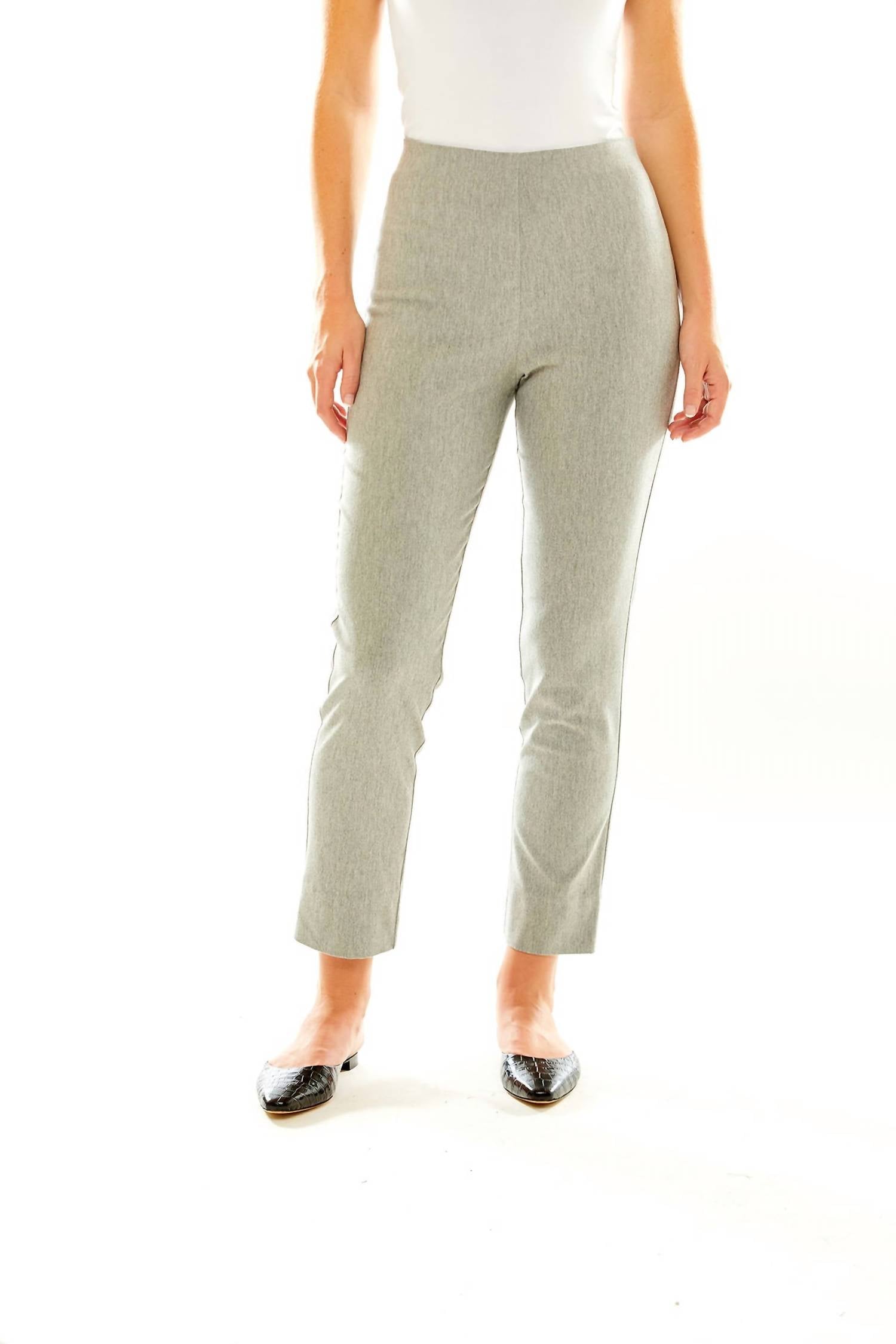 SARA CAMPBELL Flannel Sheri Pants in light grey heather - women's pants